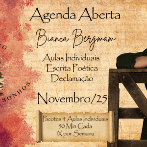 Aulas individuais de declamação Bianca Bergmam